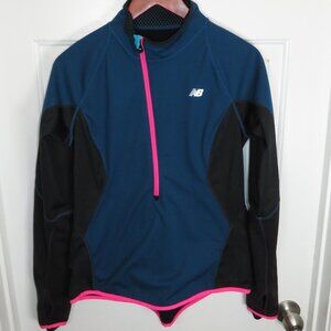 NEW BALANCE Jacket Womens LG Heat Grid Asymmetric Half Zip Athletic Pullover
